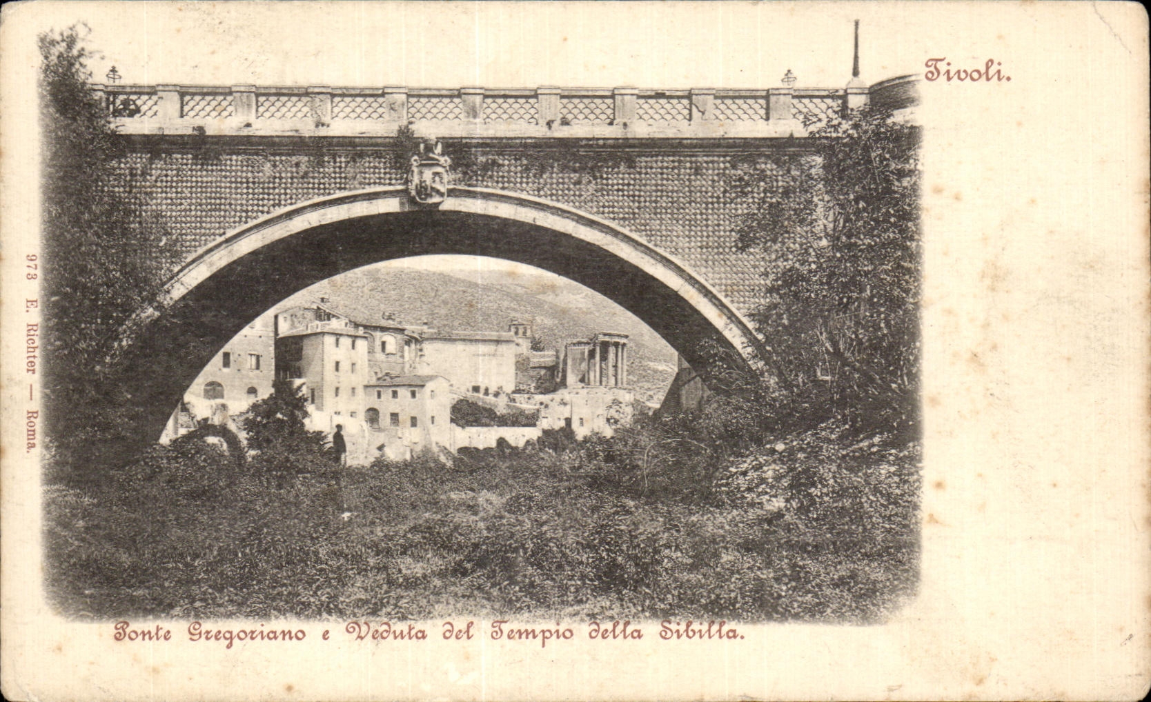 CPA Tivoli Givoli Gonte Giegoriano Veduta del Jempio della Sibilla 