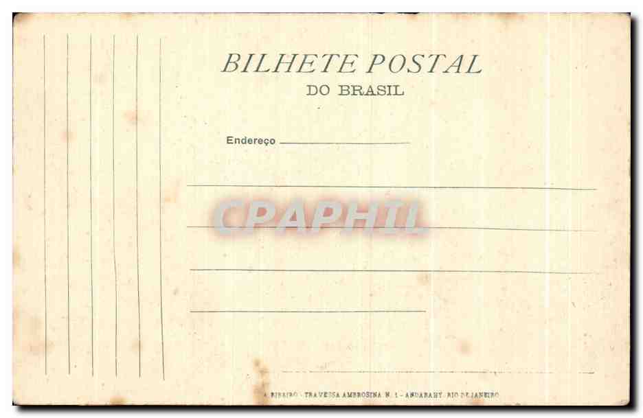 CPA Projecto adoptado do Edificio do Jornal Do Commercio na Avenida Central Rio de Janeiro — Rückseite