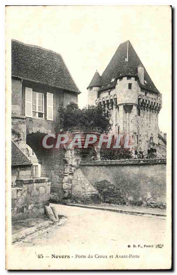 CPA Nevers Porte du Croux et Avant Porte