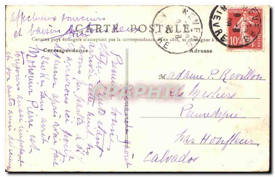 CPA Nevers Porte du Croux et Avant Porte — Rückseite