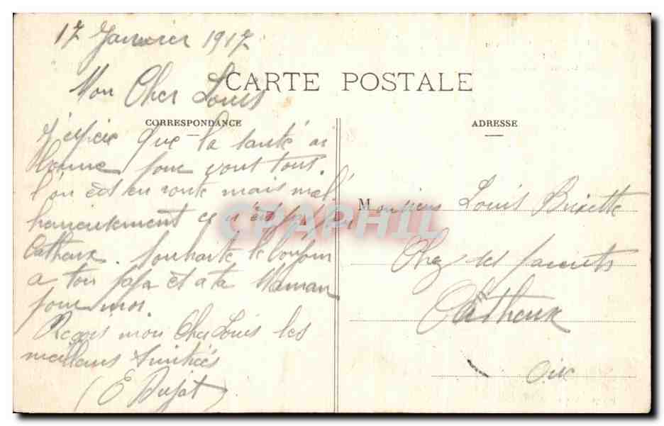 CPA Joinville (Haute Marne) Le Chateau du Grand Jardin — Rückseite