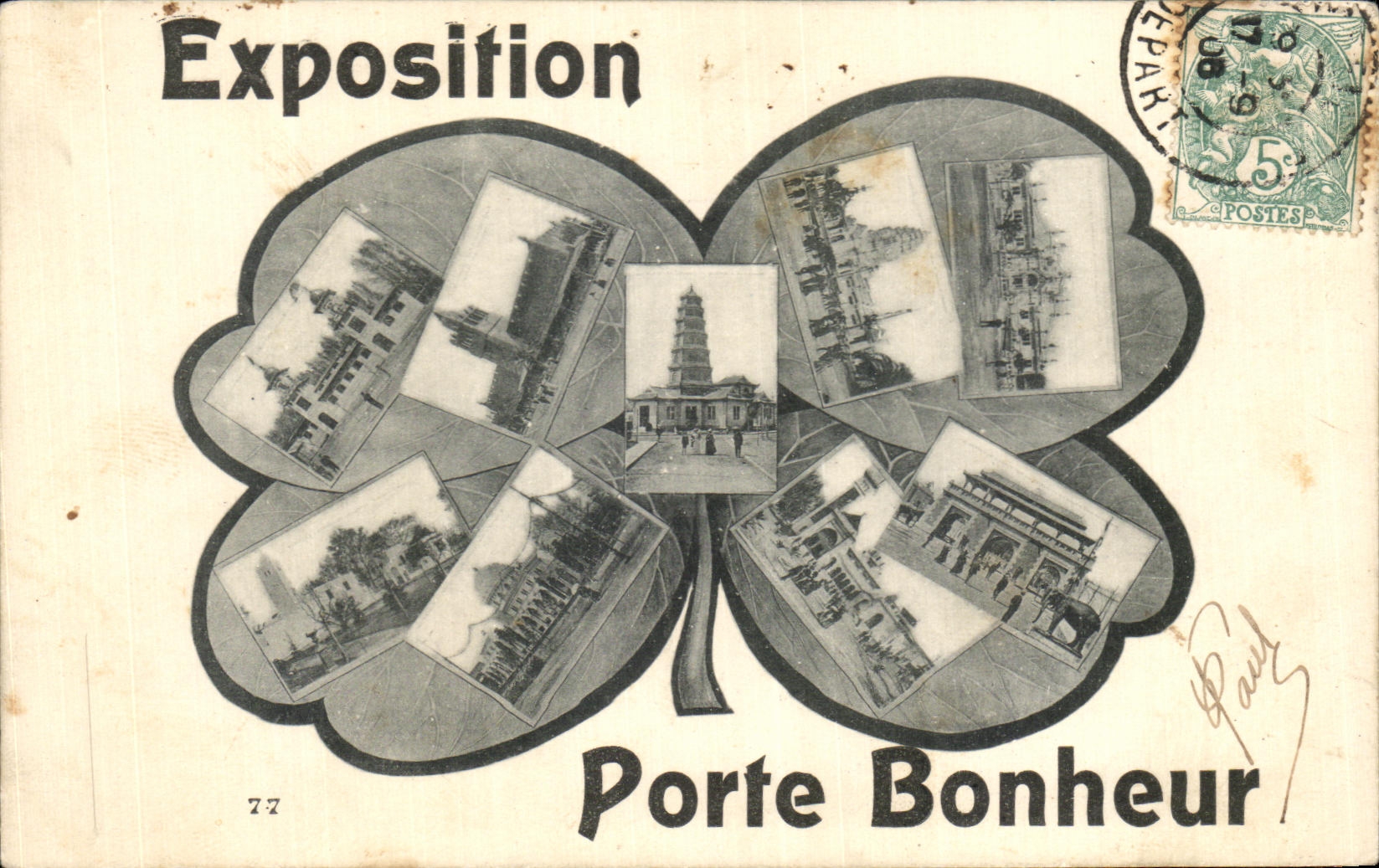 CPA Exposition Porte Bonheur Paris Trefle