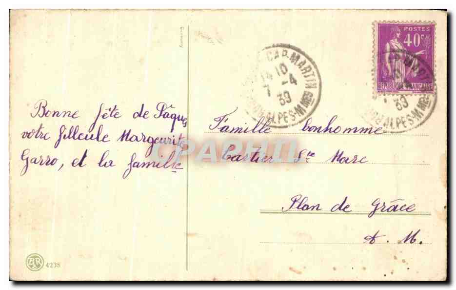 CPA Fantaisie enfants Joyeuses Paques Oeufs Easter Poussins  — Rückseite