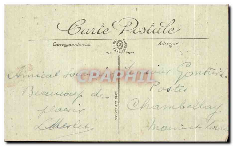 CPA Dinard La Plage et la Nouvelle Digue — Verso