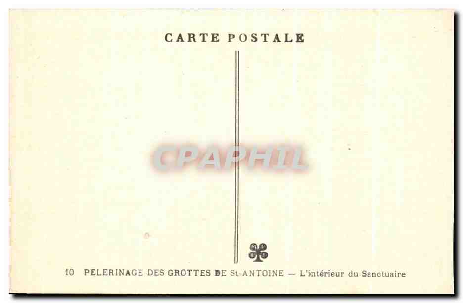 Sanctuaire des Grottes de Saint-Antoine — Intérieur du Sanctuaire — Reverso