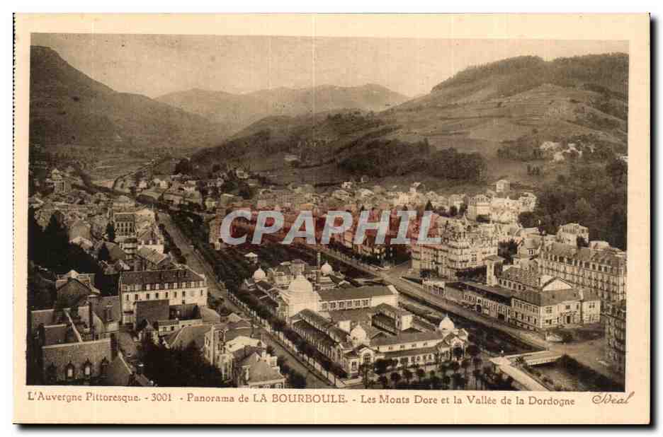 La Bourboule - Panorama - Les Monts Dore et la Vallée de la Dordogne - Éditeur Idéal