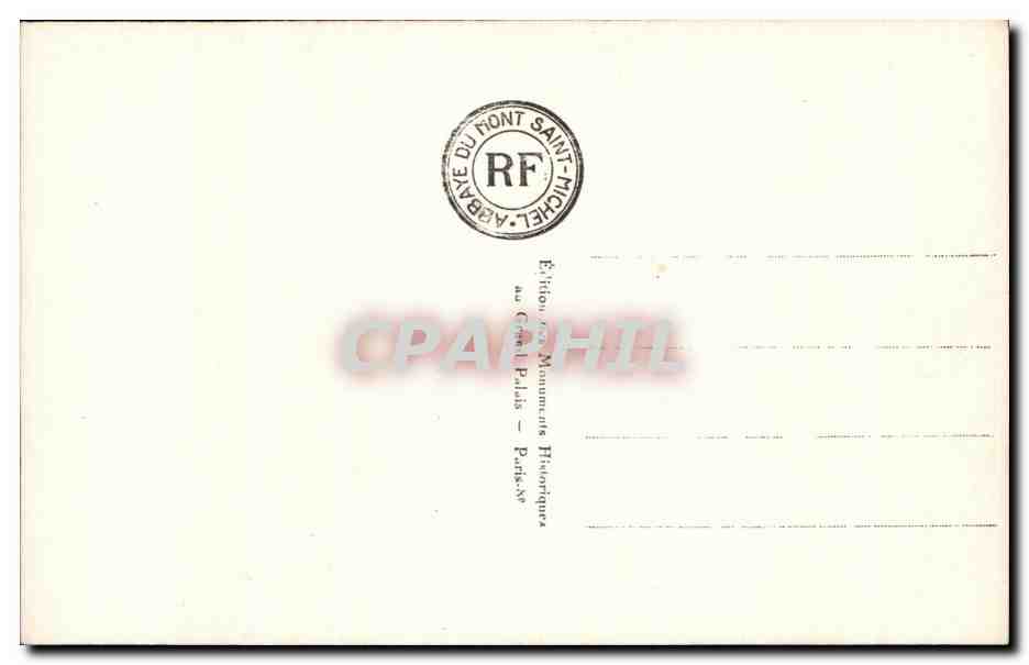 Abbaye du Mont-Saint-Michel — Chapelle Saint-Aubert — Édition du Géant Palais, Paris — Verso