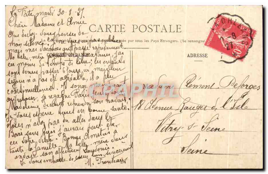 CPA Orleans Le Nouveau Pont de Sologne — Verso