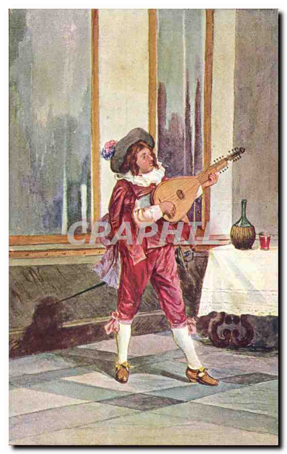 CPA Troubadour Folklore Costume