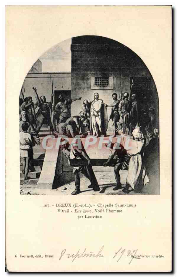 CPA Dreux Chapelle Saint LouisVitrail Ecce Homo Voila l'homme par lariviere