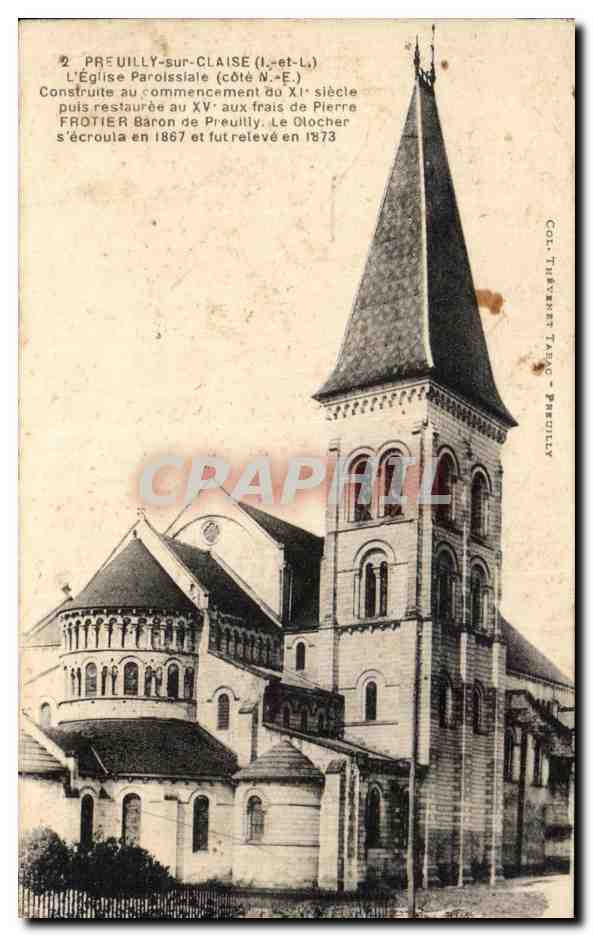 CPA Preuilly sur Claise L'eglise paroissiale 