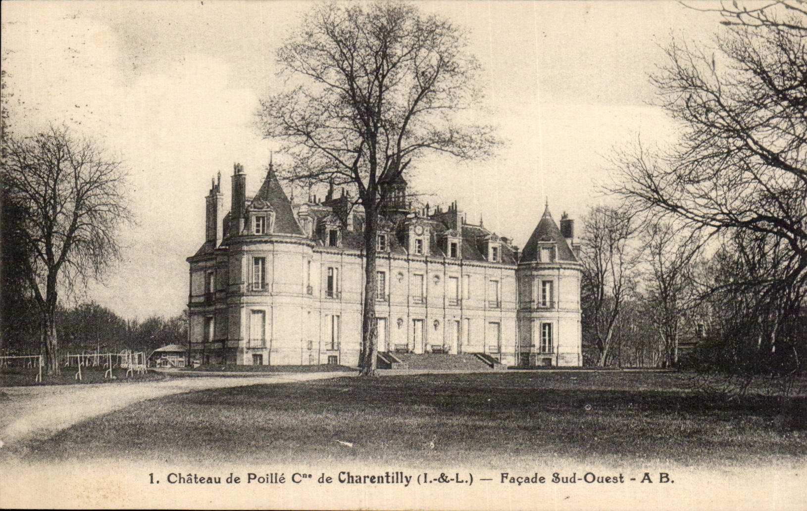 CPA Chateau de Poille de Charentilly Facade sud Ouest