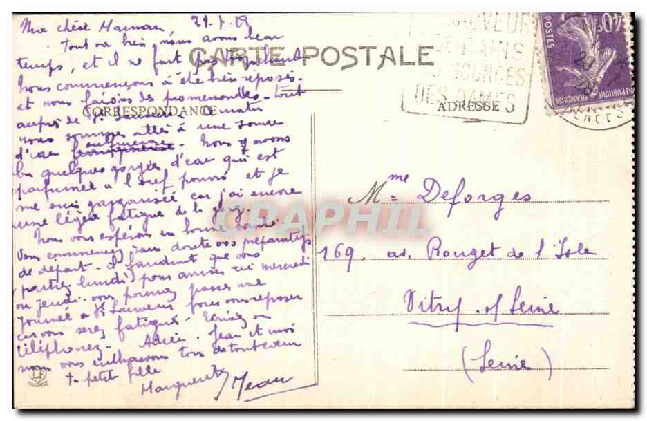 CPA Luz Vue generale et entree de la vallee de Barege — Verso