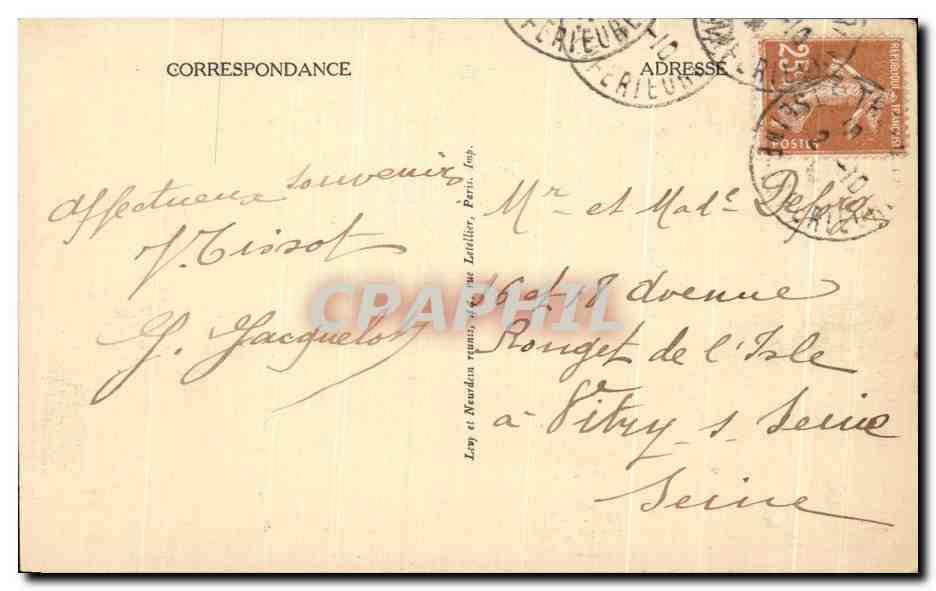 CPA La Treport La Plage et les Villas — Rückseite