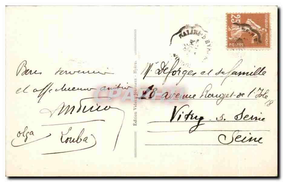 Hyères-les-Palmiers — Le Grand Hôtel de San Salvadour — Vue générale — Édition Vidal, Hyères, n°45 — Reverso