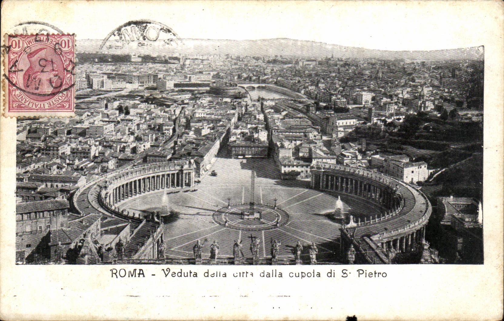 CPA Roma Veduta della citta dalla cupola di Pietro