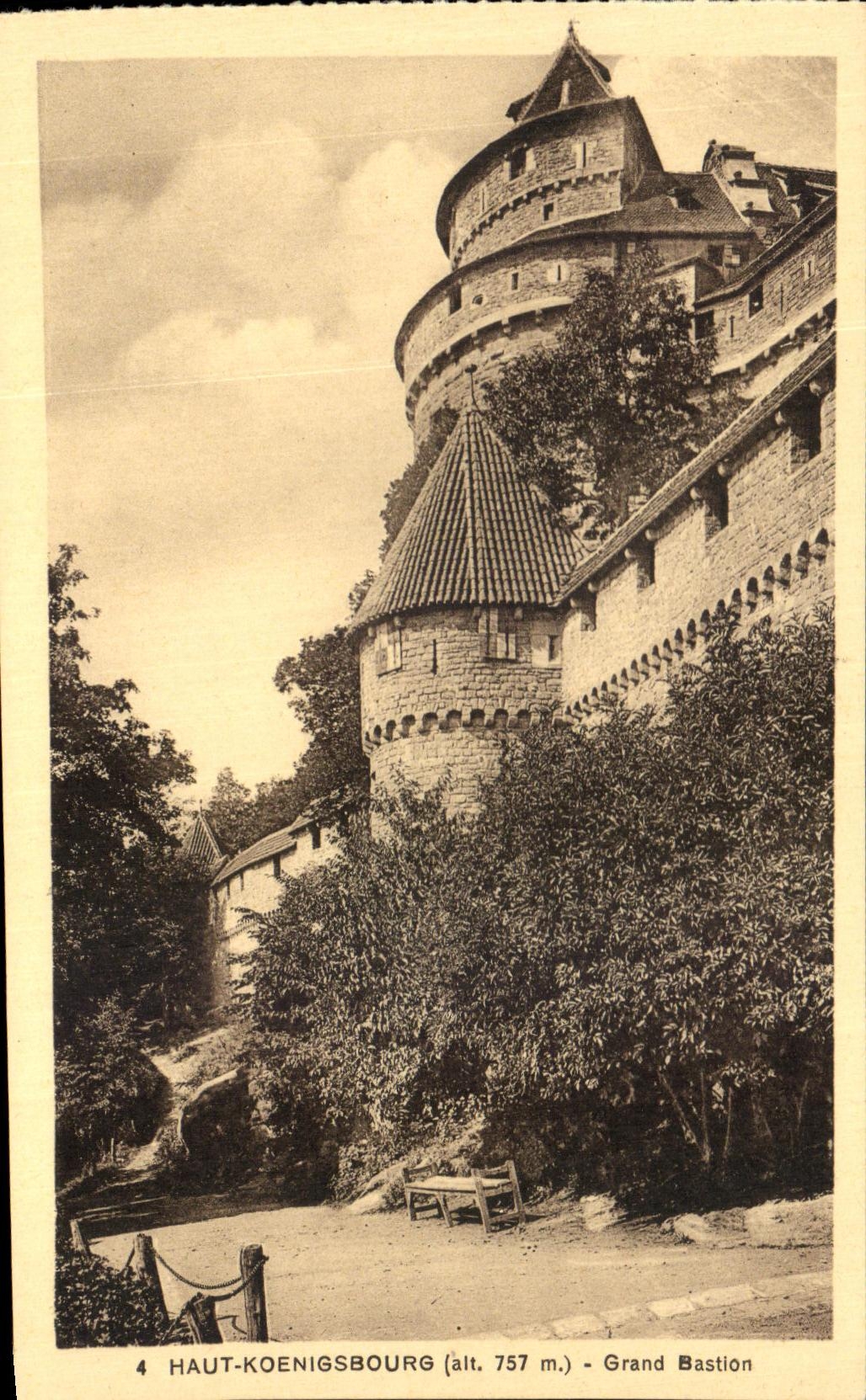 CPA Haut Koenigsbourg Grand Bastion