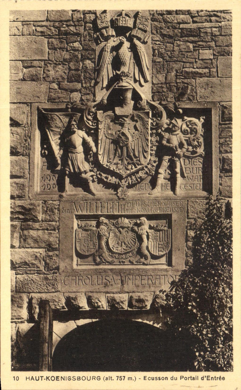 Haut-Kœnigsbourg (alt. 757 m.) — Écusson du Portail d'Entrée — Édition spéciale du Château