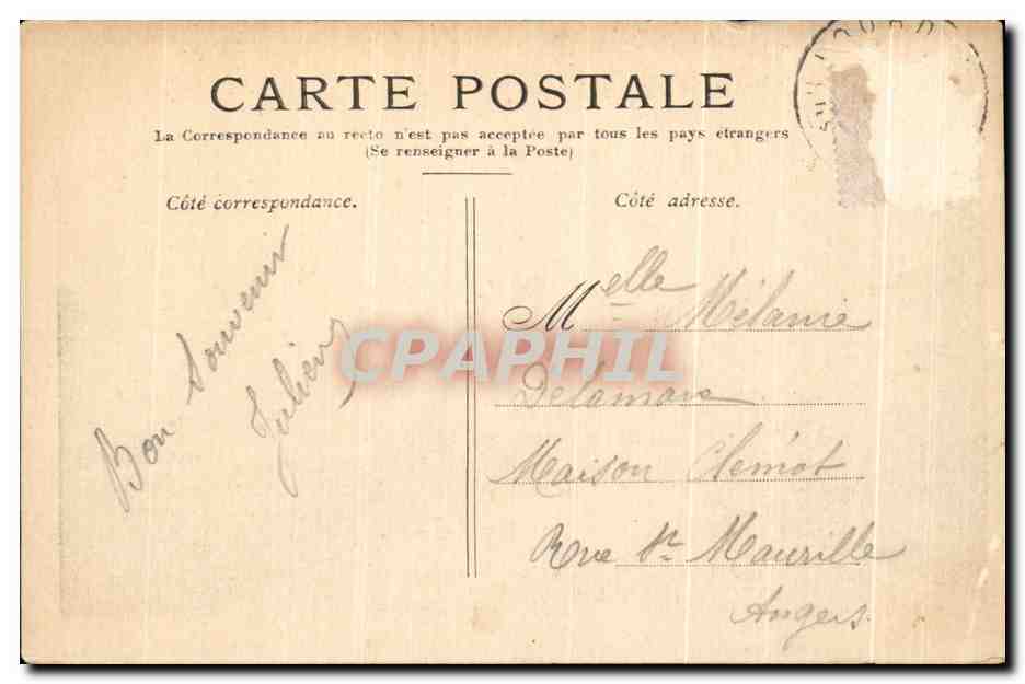 CPA Lourdes Vue du Rosaire — Verso