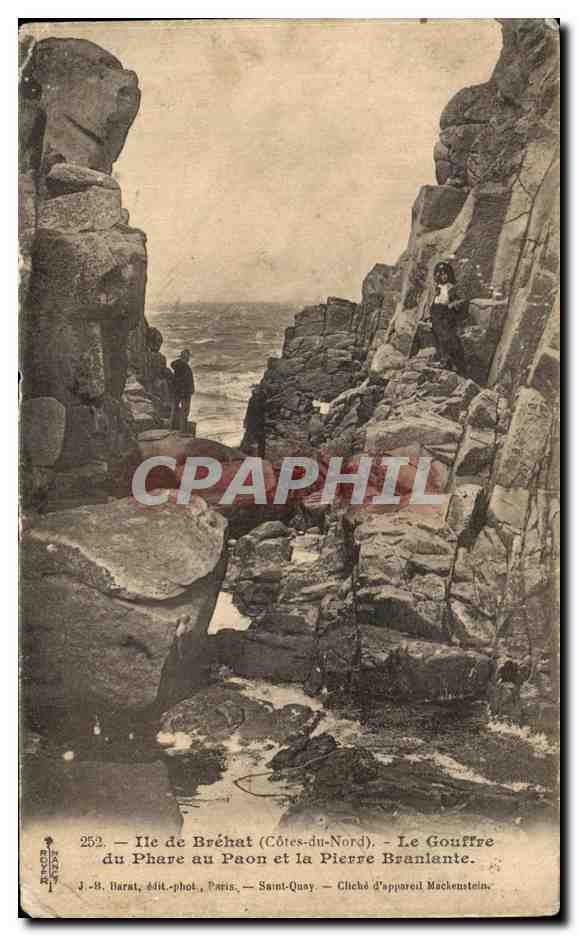 CPA Ile de Brehat Le Gouffve Du Phare au Paon et la Pierre Branlante