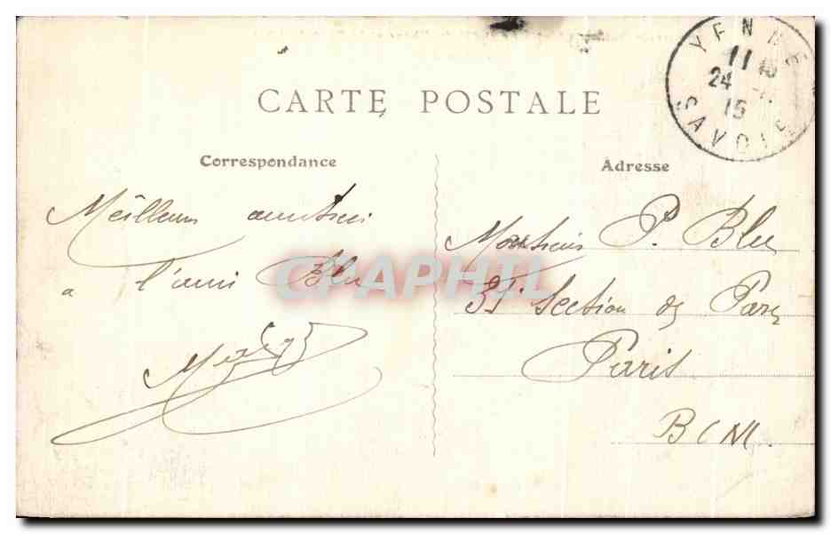 CPA Environs de Belley Le Defile du Rhone et la Dent du Chat Le Revard — Rückseite