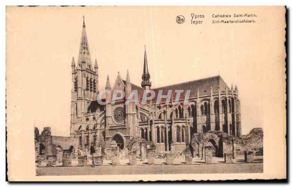 CPA Ypres leper Cathedrale Saint martin Sint Maretenshoofdkerk