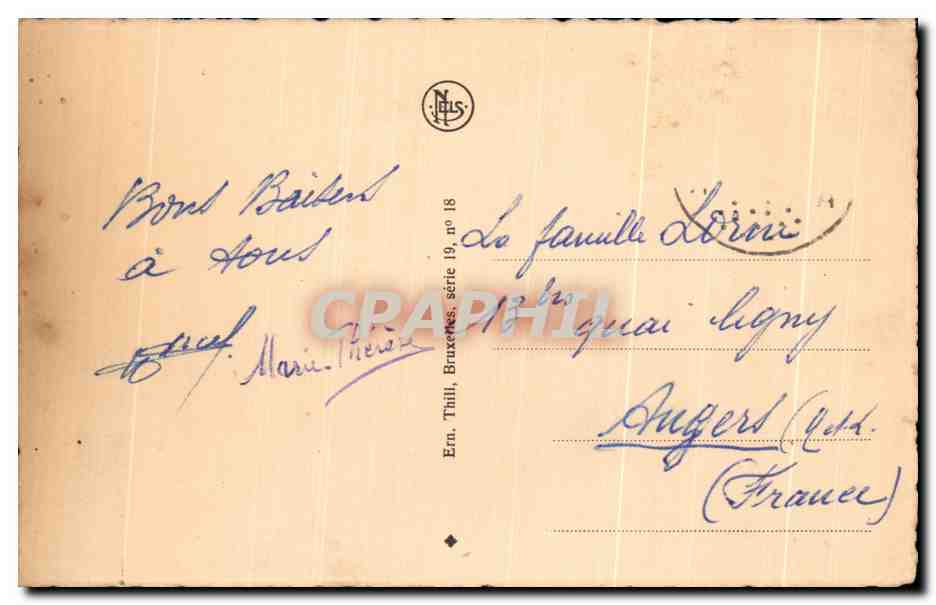 CPA Ypres leper Cathedrale Saint martin Sint Maretenshoofdkerk — Rückseite