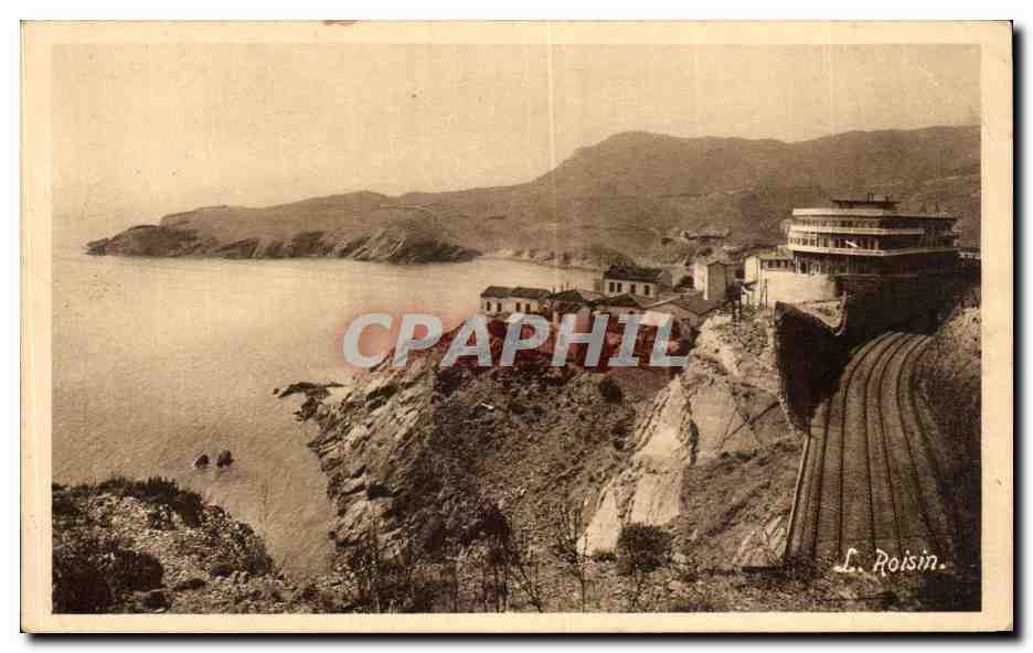 CPA Cote Vermeille Cerbere Hotel Belvidire du Rayon Vert et Cap et Cap cerbere