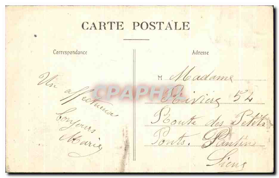 CPA Belfort La statue Quand Meme Place d'Armes — Verso