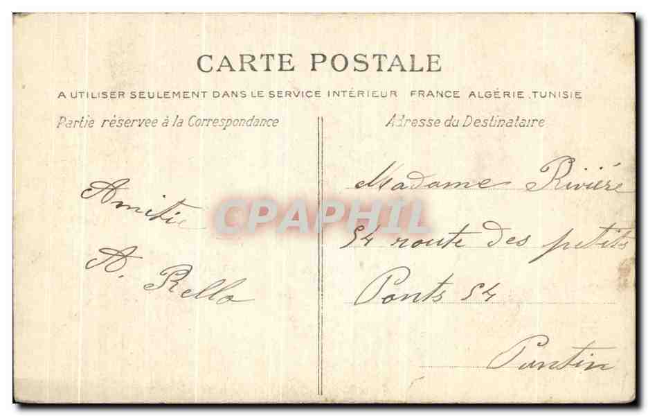 L'Isle-Adam (S.-et-O.) - Portail de l'Église — La 'C.P.A.' — Rückseite