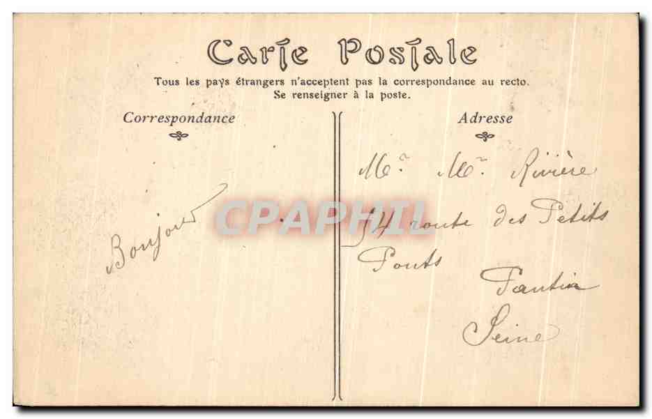 CPA Le Havre La Jetee un Jour de Tempete Phare — Rückseite