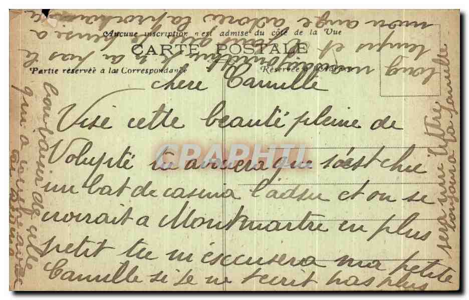 Caurel — La Fontaine et la Croix de la Lande qui domine le Pays — Golf L. Harmonie, St-B. — Reverso