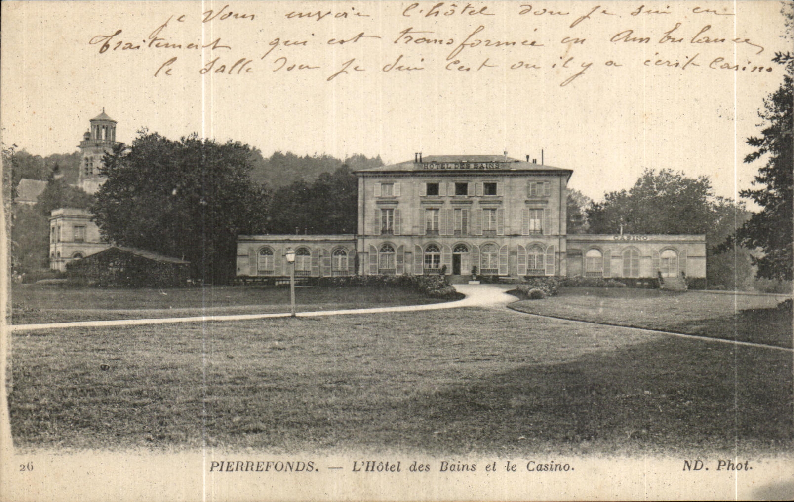 CPA Pierrefonds L'Hotel des Bains et le Casino