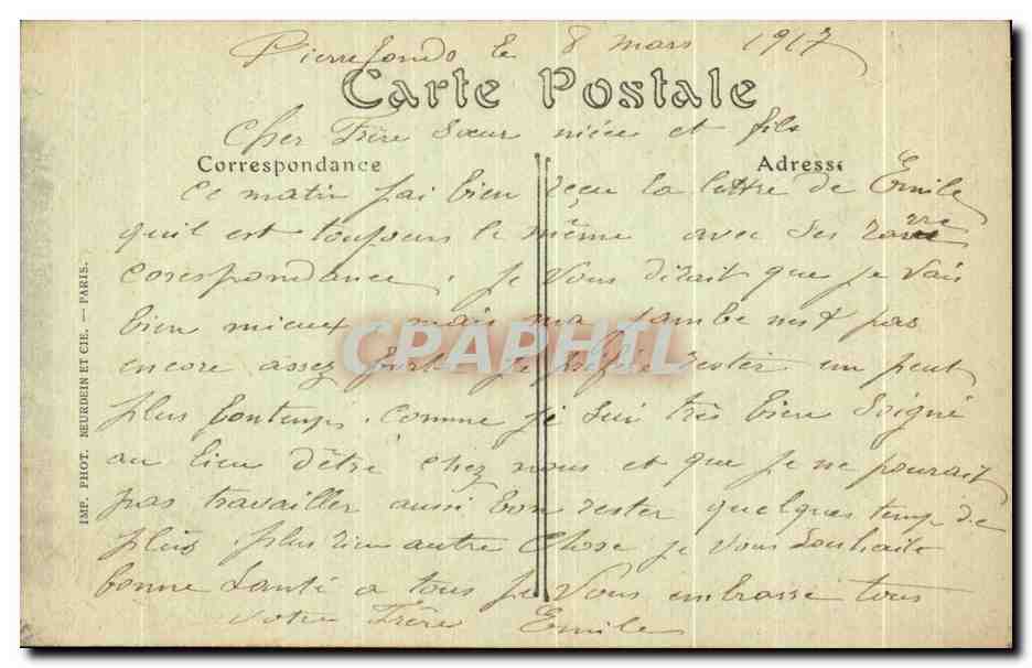 CPA Pierrefonds L'Hotel des Bains et le Casino — Rückseite