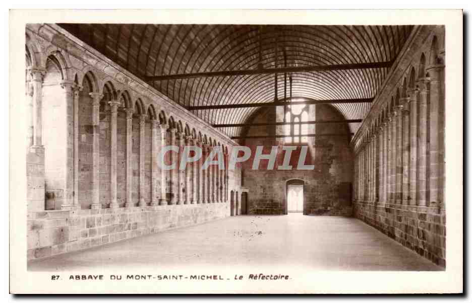 CPA Abbaye Du Mont Saint Michel Le Refectoire