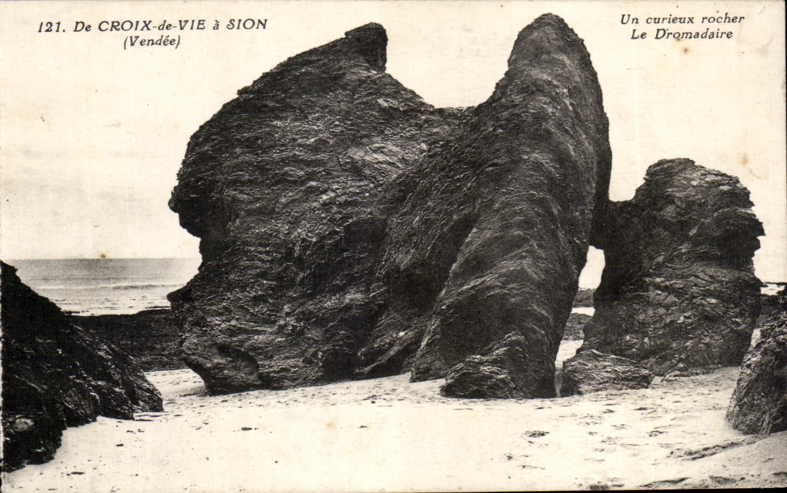 De CROIX-de-VIE à SION (Vendée) — Un curieux rocher Le Dromadaire — N.P. Éditeur, CROIX-de-VIE