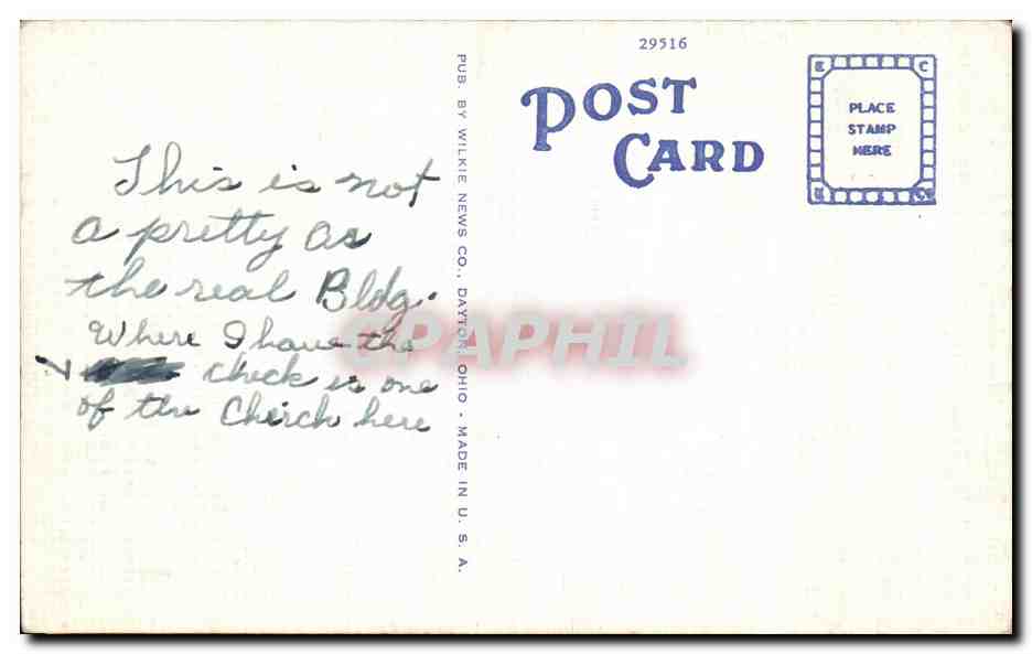 CPA Ohio Bell Telephone Bldg Dayton Ohio  — Back
