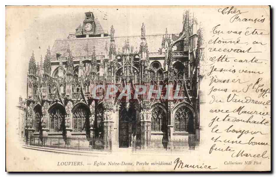 Louvières — Église Notre-Dame, Porche méridional — Maurice
