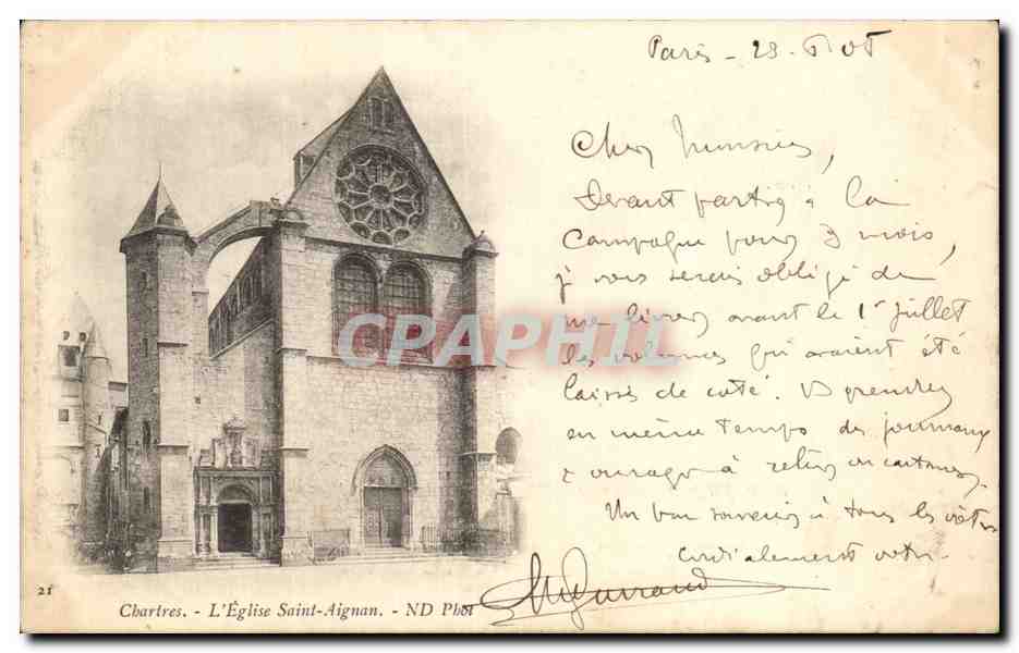 CPA Chartres L'Eglise Saint Aignan