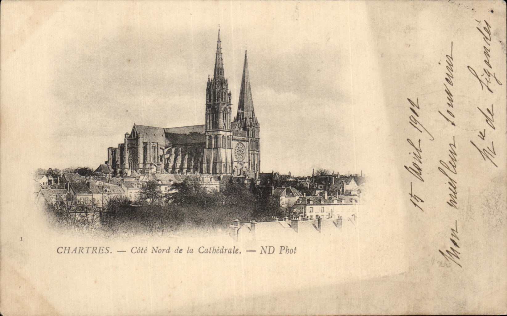 CPA Chartres Cote Nord de la Cathedrale