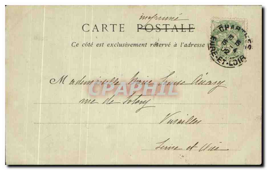 CPA Chartres Cote Nord de la Cathedrale — Rückseite