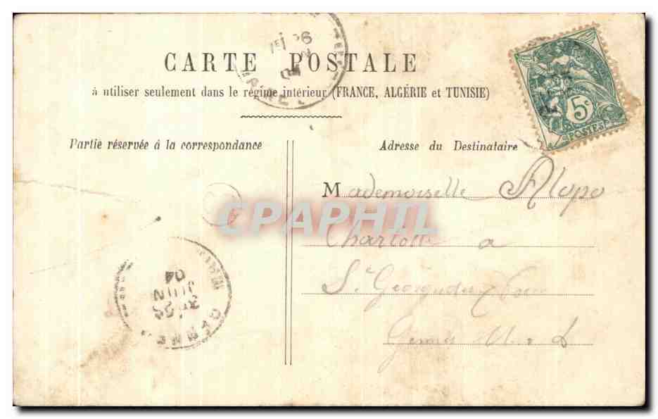 CPA On Frappe ah e'est le Facteur oui ne me trompe pas e'est une lettre Calberl — Rückseite