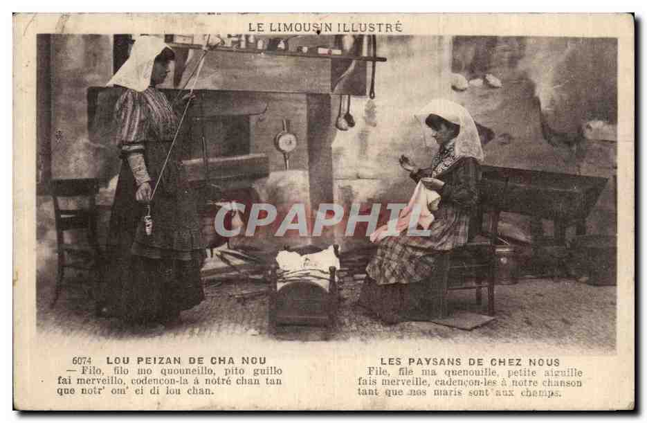 CPA Folklore Costume Limousin Lou Peizn de Chan Nou 