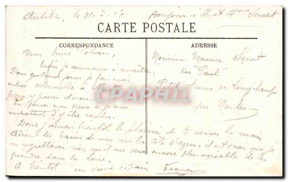 CPA Monte Carlo Monaco Le casino — Rückseite