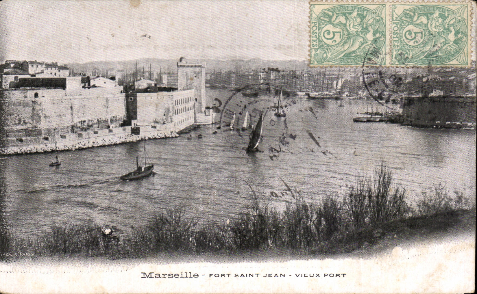 CPA Marseille Fort Saint Jean Vieux port 