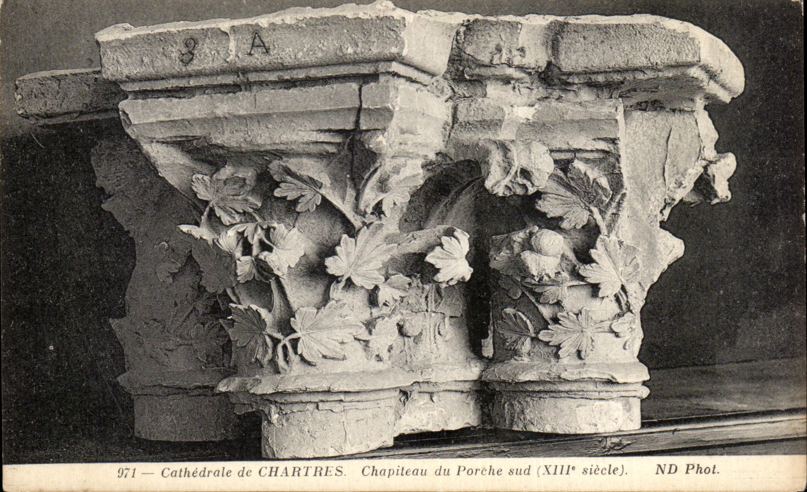 CPA Catbedrale de chartres chapiteau du porche sud