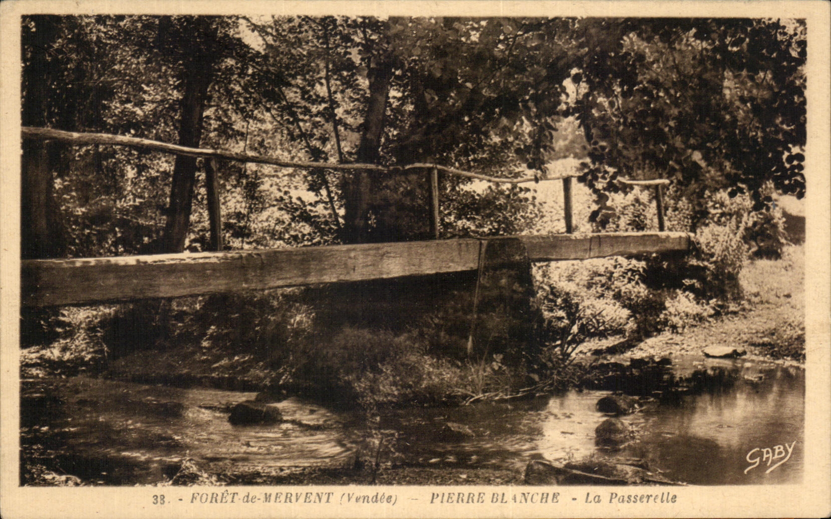 CPA Foret de Mervent Pierre Blanche La Passerelle