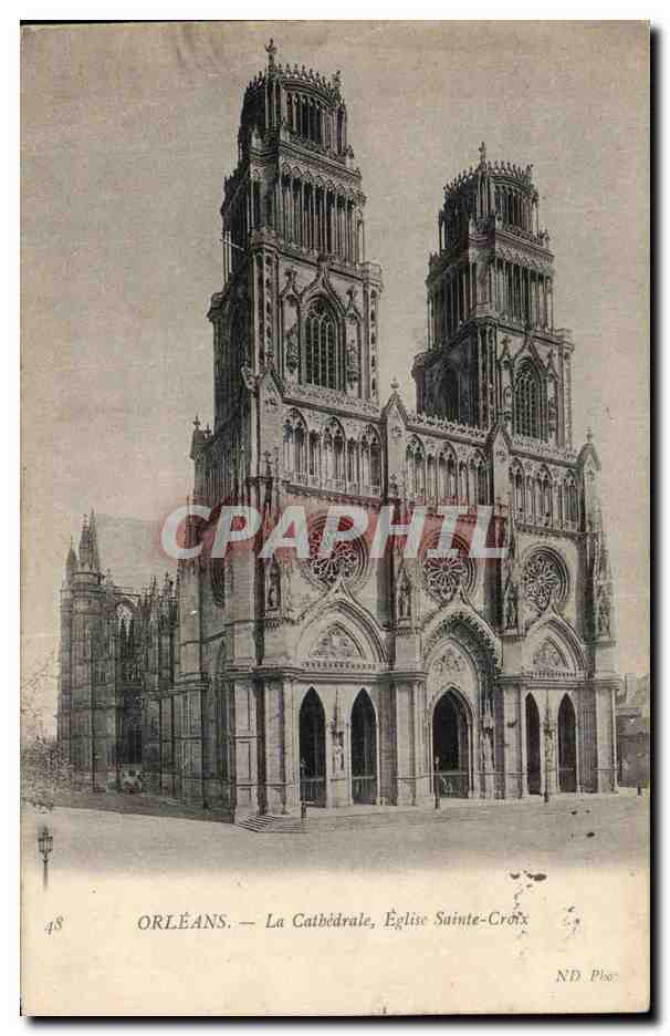 CPA Orleans la Cathderale Eglise Sainte Croix