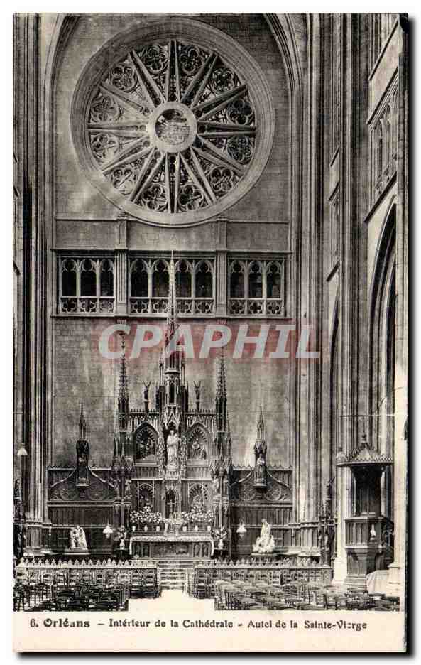 CPA Orleans Interieur de la cathedrale Autel de la Sainte Vierge