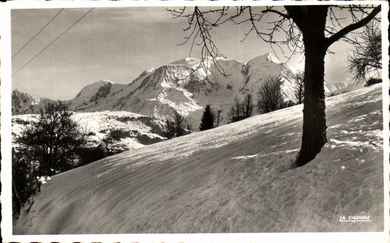 Le Mont Blanc vu de la route de Megève à St-Gervais-les-Bains — Éditions LA CIGOGNE